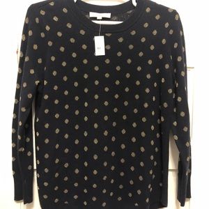 NWT navy blue with gold glitter dots size XL